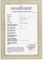 Çevre ve Orman Bakanlığı Emisyon İzin Belgesi